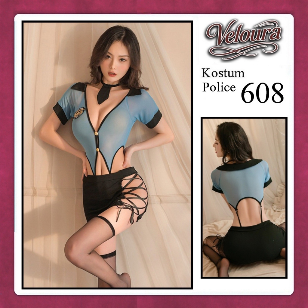 เวโลอุระ ชุดผู้หญิงเซ็กซี่ / ชุดชั้นในคอสเพลย์ธีมตํารวจ 02 - 608