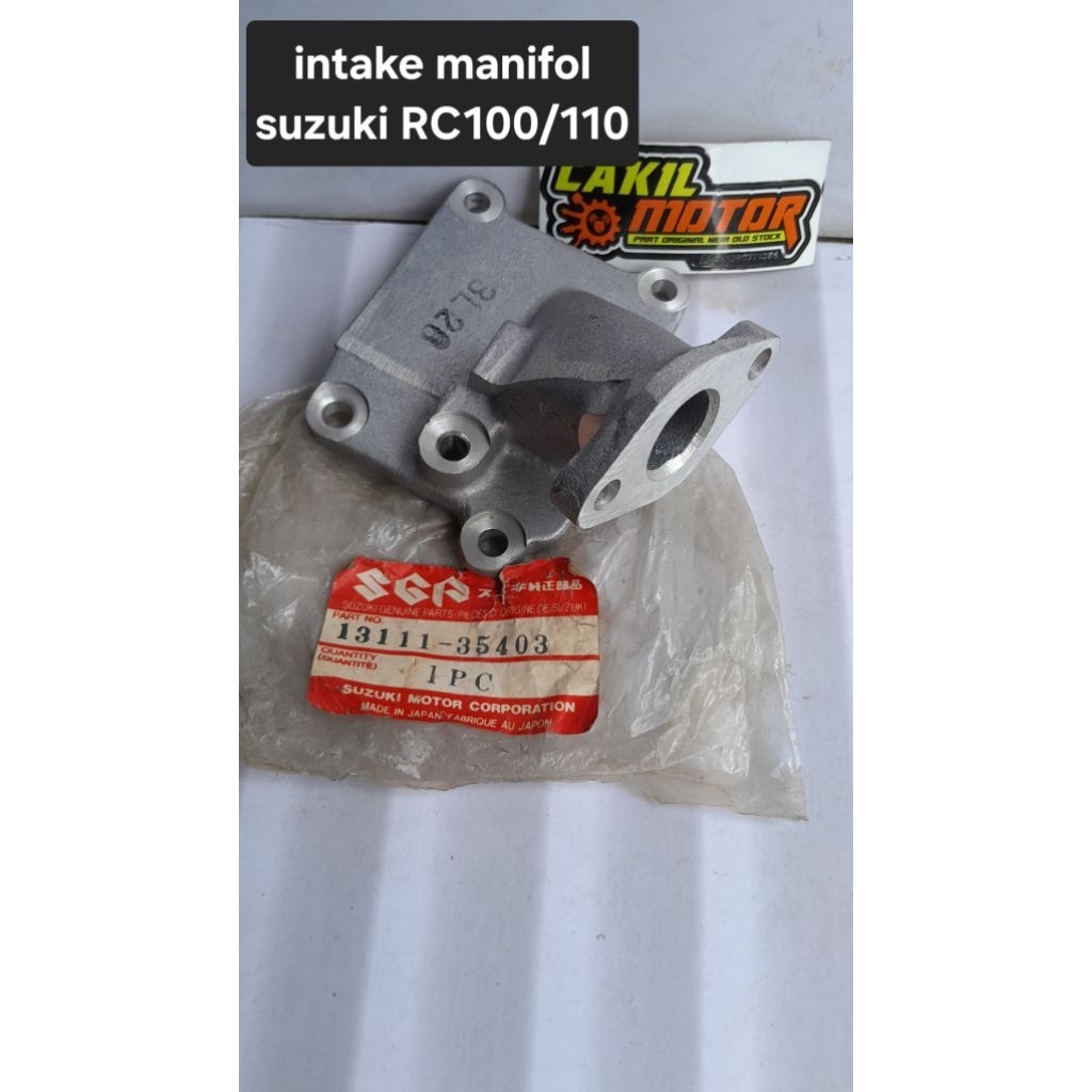 คาร์บูเรเตอร์ท่อร่วมไอดี suzuki RC100/RC110 bravo คริสตัลเดิม sgp ญี่ปุ่น intek mandifold rc 110 rc 