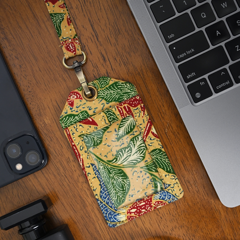 NONA RARA - Landyard 3N A0094, Modern Batik ID Card Holder Lanyard