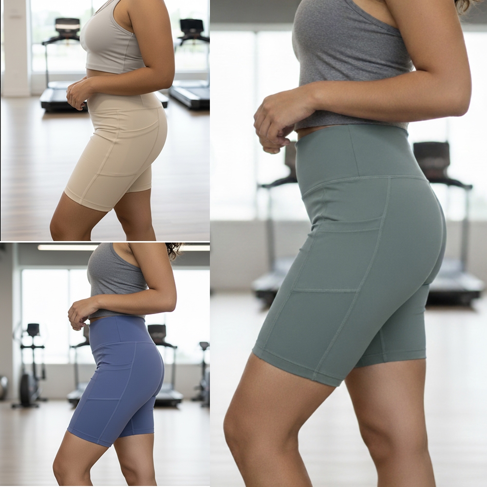 Hype Biker Shorts Quick Dry / High Rise Yoga Gym Shorts