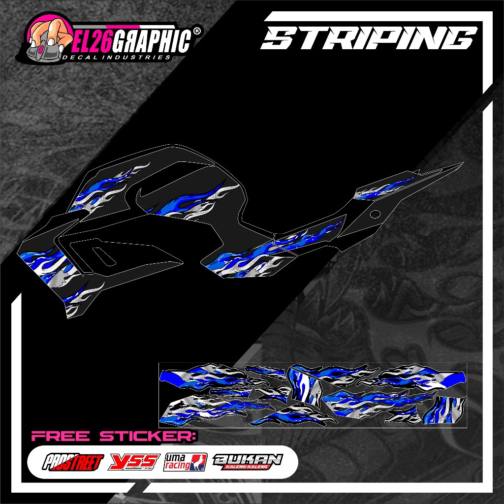 02 สติ๊กเกอร์ STRIPING CB 150R V4 - STRIPING YAMAHA CB 150R V4 MOTIF RACING