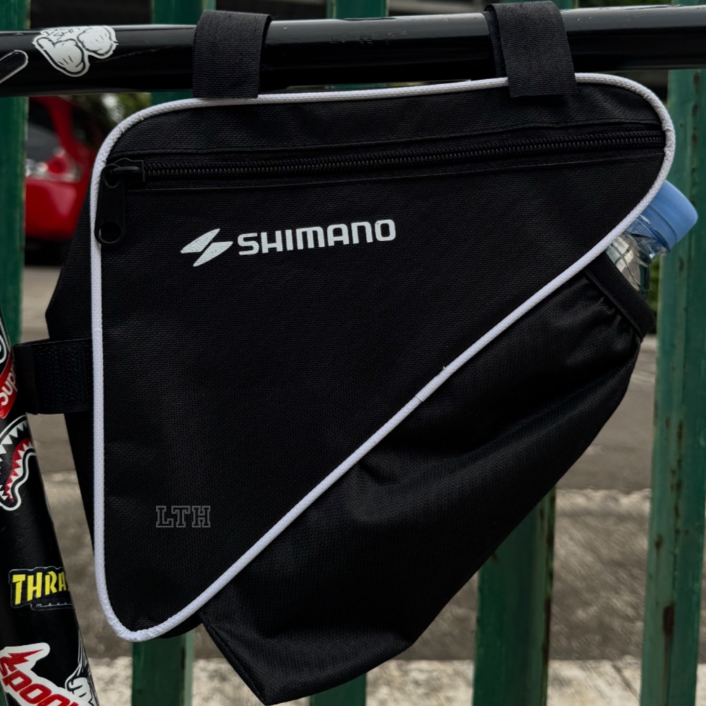 SHIMANO กระเป๋าจักรยานมัลติฟังก์ชั่น ชิมาโน่ - กระเป๋าจักรยานพร้อมขวดหัดดื่มโครงสามเหลี่ยม - กระเป๋ากีฬาจักรยานคุณภาพ
