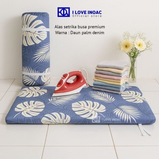 Alas Setrika Busa Inoac + Sarung Ketebalan 3cm Premium Cover Bulak-Balik (Gratis 2 Karet Pengikat). Busa Inoac anti kempes & tahan lama ukuran 90x50x3 cm