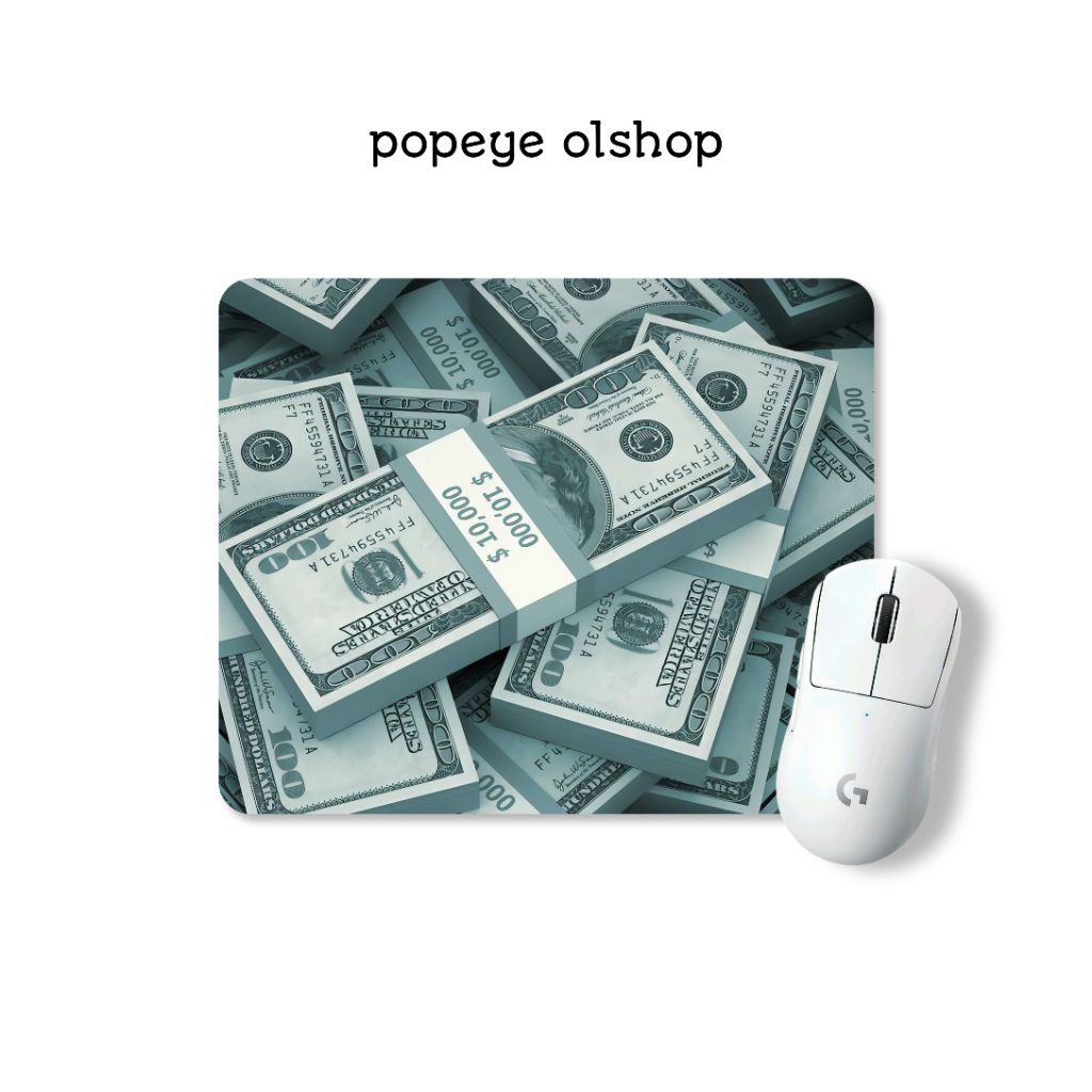 MS51 USD DOLLAR MONEY STACKED MOUSE PAD - แผ่นรองเมาส์คอมพิวเตอร์แล็ปท็อป - แผ่นรองเมาส์ 22 x 18 CM