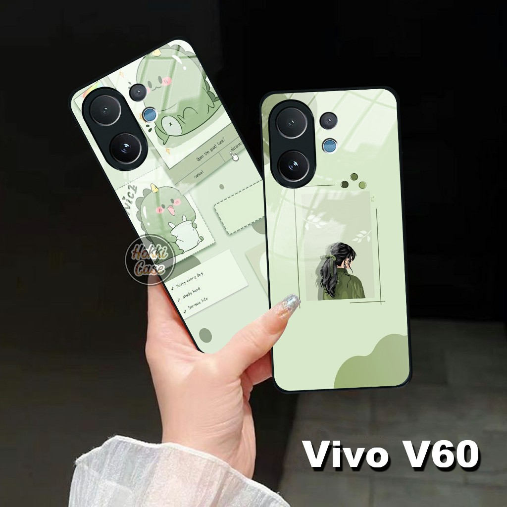 HP Vivo V60 Softcase - เคสกระจก Vivo V60 รุ่นล่าสุด - เคสโทรศัพท์ Vivo V60 - ซิลิโคนสําหรับ Vivo V60
