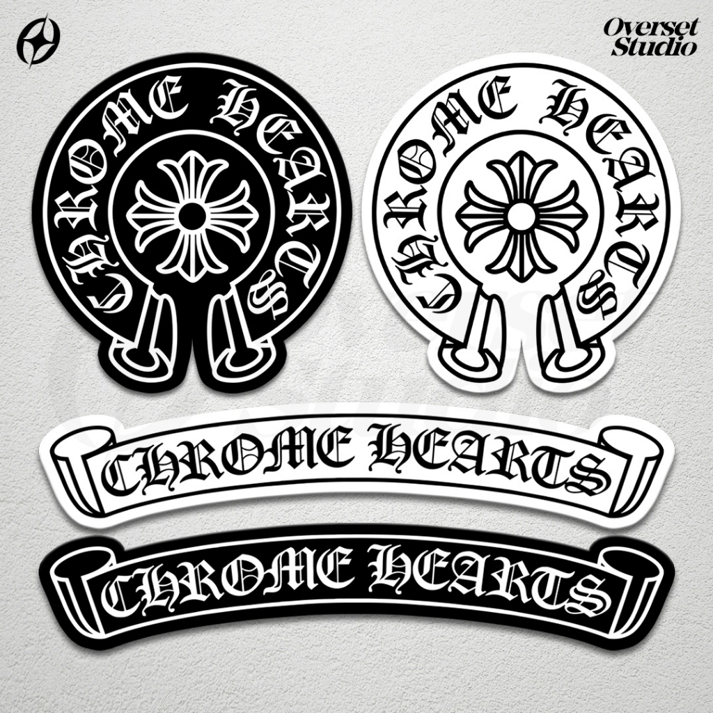 โลโก้ Chrome Hearts / Chrome Hearts Hypebeast Streetwear Logo Brand Sticker / สติ๊กเกอร์ไวนิลเคลือบเงา / สติ๊กเกอร์ความงาม / สติ๊กเกอร์ Chrome Hearts / หมวกกันน็อค / แก้วน้ํา / กันน้ํา