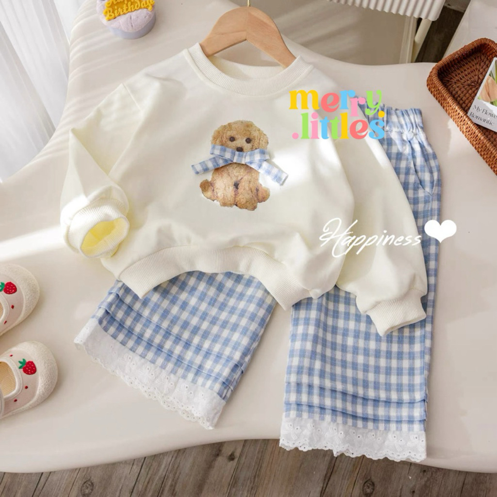 MERRY LITTLES - ชุดแขนยาวเด็กผู้หญิง Teddy Bear