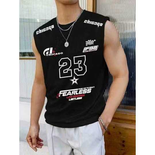 เสื้อยืดเดี่ยวขนาดใหญ่สําหรับผู้ชายและผู้หญิงขนาด (S -7XL) พิมพ์เต็ม FEARLESS SCREEN PRINTING 23 FRONT, READY BIGSIZE T-SHIRTS / JUMBO เสื้อยืด 100% COTTON COMBAT MATERIAL