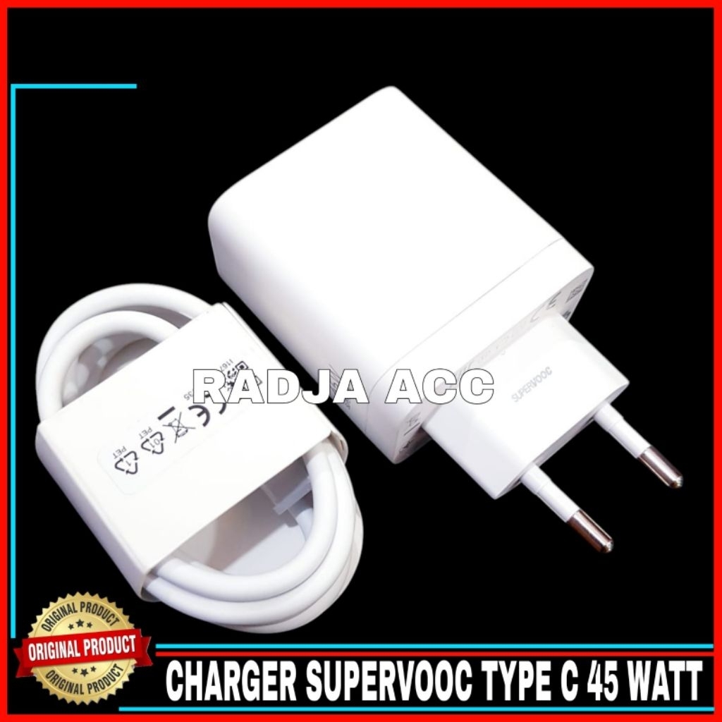 OPPO RENO12 F 12F 5G 13F 5G 14F 5G SUPERVOOC TYPE C 45 WATT CHARGER