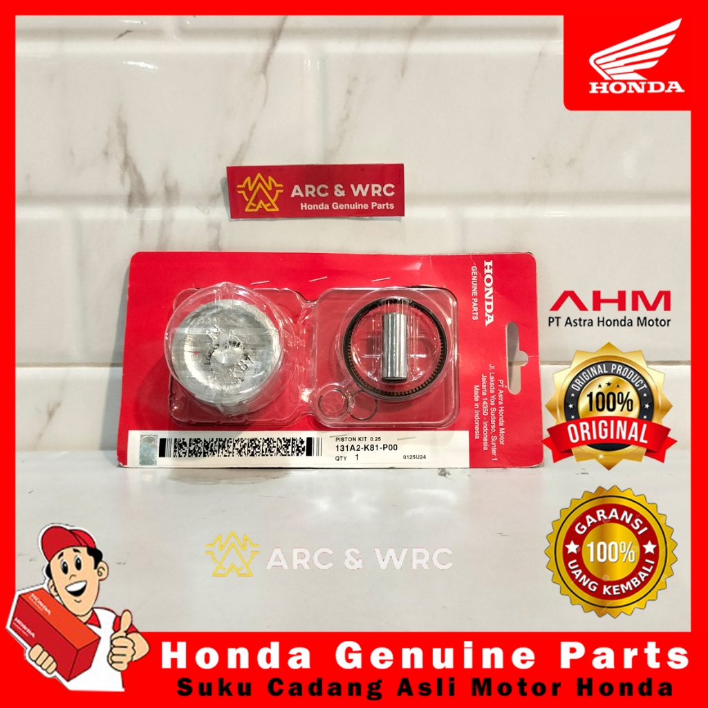 ชุดลูกสูบ 0.25 Honda BeAT Sporty eSP // 131A2K81P00