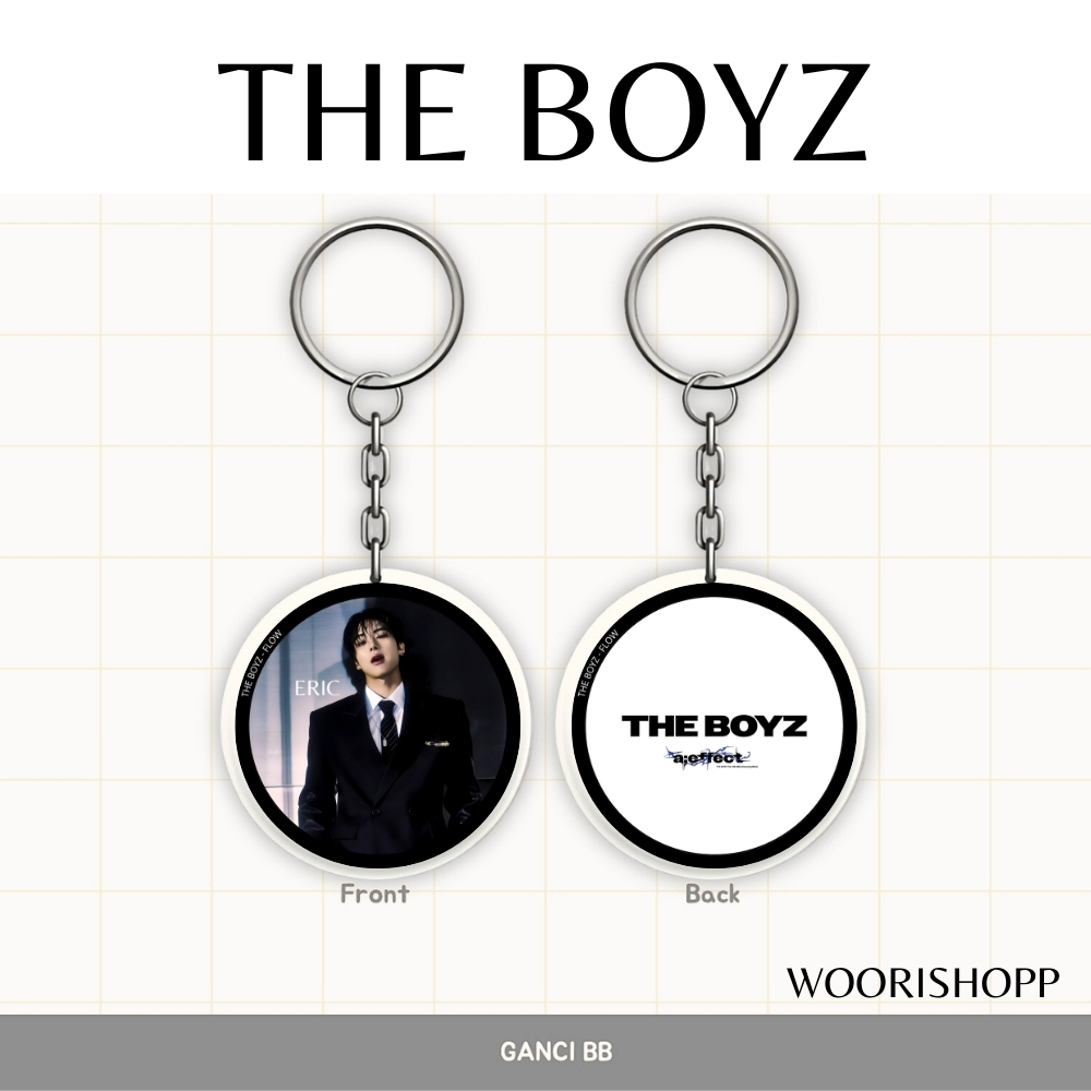 GANTUNNE KEYCHAIN THE BOYZ FLOW REVERSIBLE KEYCHAIN KPOP UNOFFICIAL JACOB JUYEON HYUNJAE ANTON
