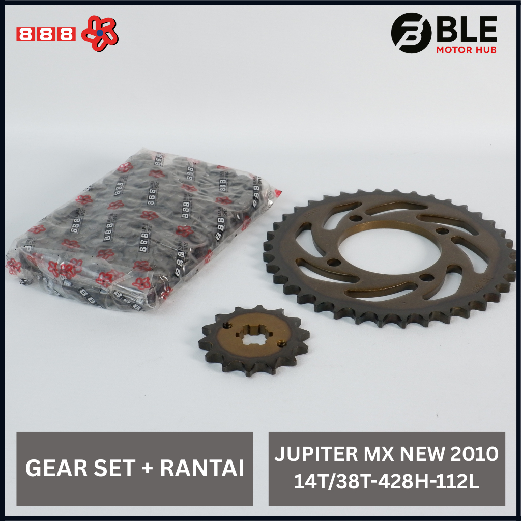 888 ชุดเกียร์ครบชุดสําหรับ Jupiter MX New 2010 14T - 38T 428H 112L | BLE มอเตอร์ฮับ