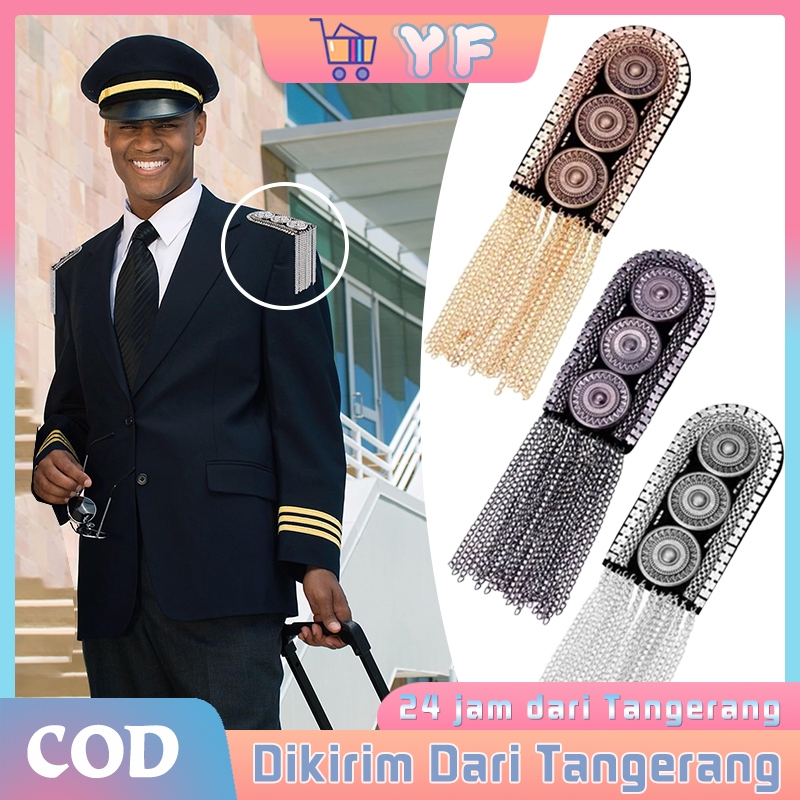 อุปกรณ์เสริมไหล่ Epaulet Rank Sign พู่ Rivet Evolet Rank Paskibra Rank Pns