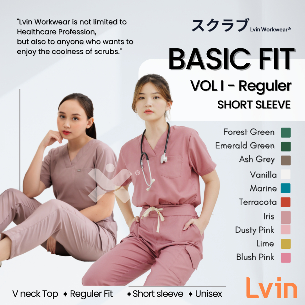 [ Lvin ] Vol I - SCRUB MEDICAL SCRUB SUIT DOCTORS SCRUB FOR MAN & WOMEN / OKA OK Nurse/Resilience Se