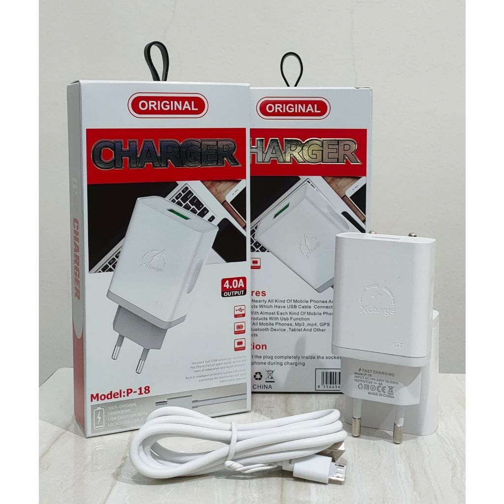 เครื่องชาร์จ P18 ของแท้ 4.0A USB Type C และ Micro ราคา