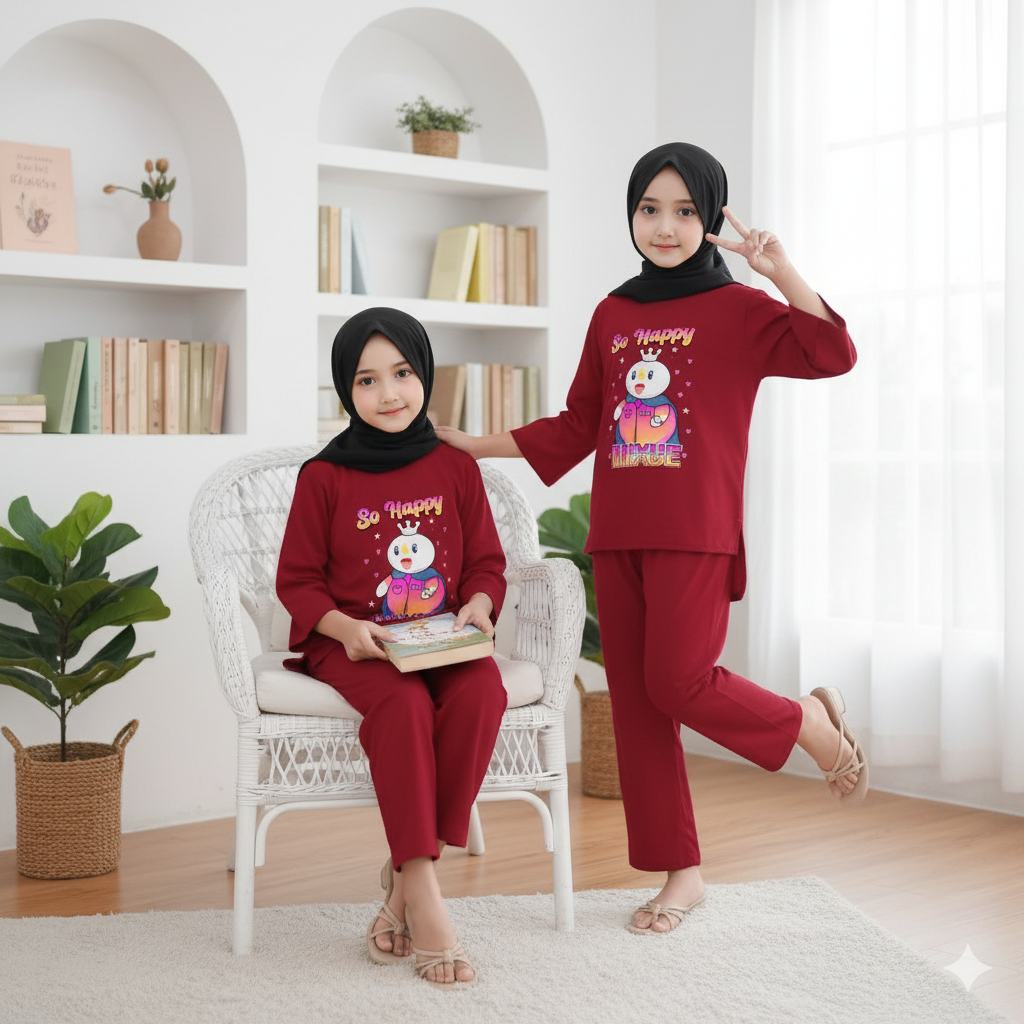 KATUN MIXUE ชุดเด็กผู้หญิง อายุ 3-12 ปี Babyterri Cotton