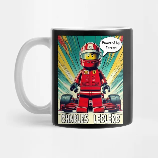 แก้วกาแฟ Charles Leclerc Ferrari F1 Lego