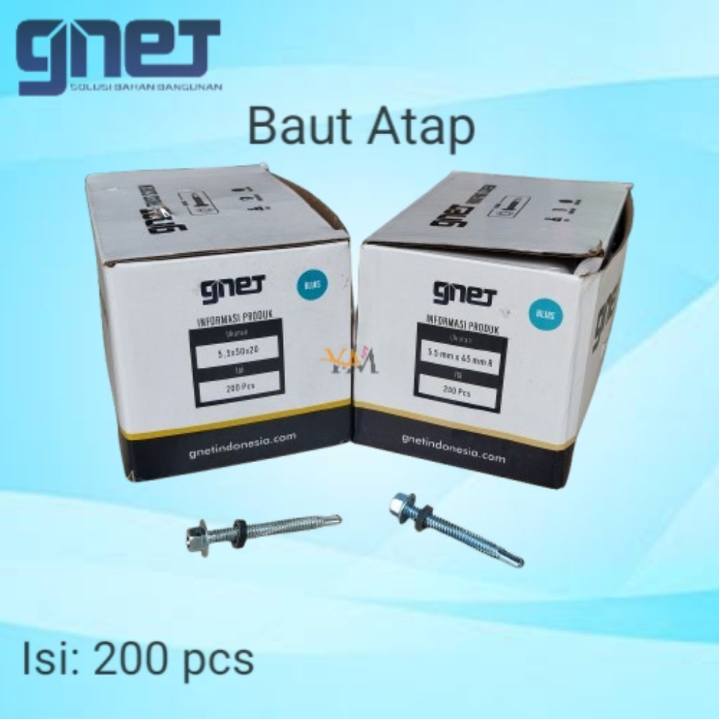 Gnet สลักเกลียวหลังคา//สกรูหลังคา Gnet 5.5mx45mm||5.5มม.x50มม.