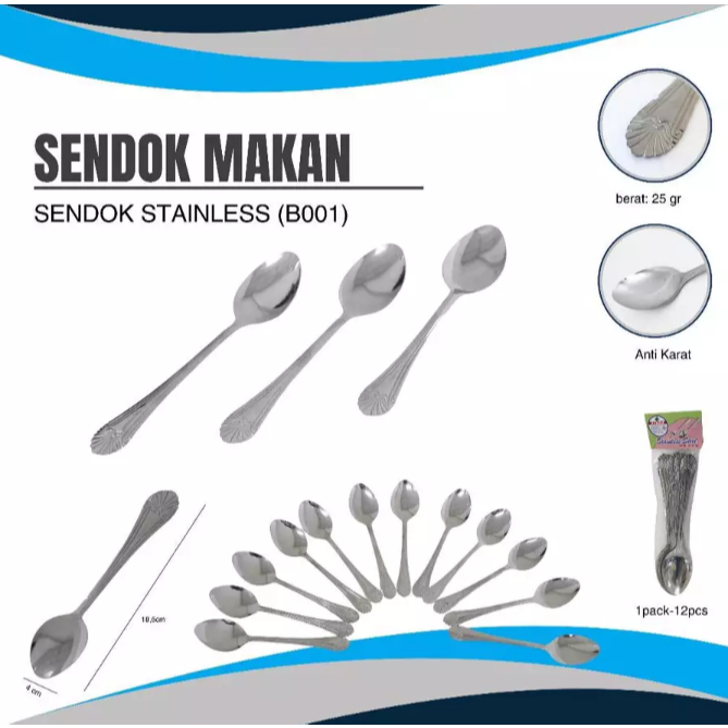 SPOON/MULTIPURPOSE SPOON/STAINLESS SPOON/DOZEN SPOON/THICK SPOON B001
