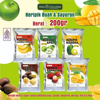 Batu Chocolate Keripik Buah Apel Nangka Keripik Sayur ( Isi: 200 Gram ) Oleh Oleh Khas Malang Batu