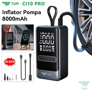 TNW CI10 Pro Car Air Pump Tire Inflator Portable Pompa Ban Mobil dan Motor Mini Pompa Angin Elektrik 8000mAh