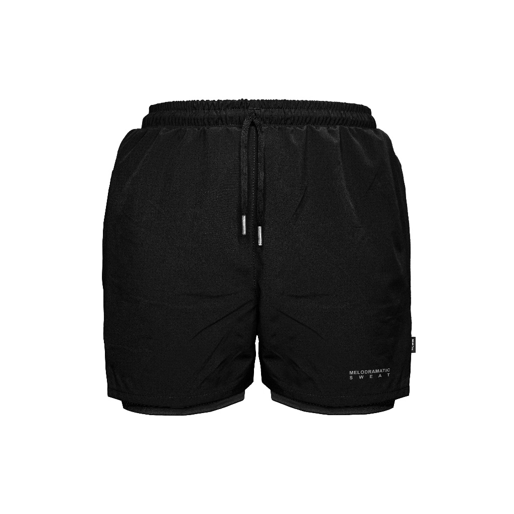 HLWN Running Unisex สั้น สีดํา - Bayanaka