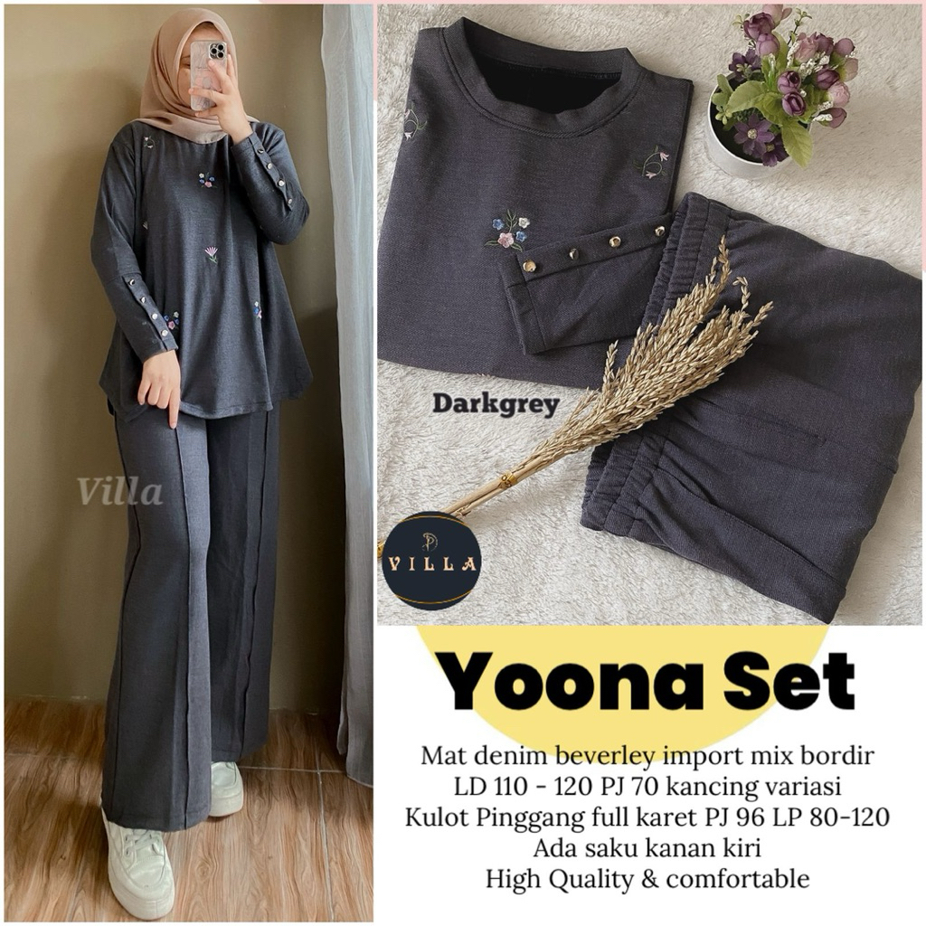 NO CANCEL• Yoona Set by Villa• ชุดกางเกงถัก