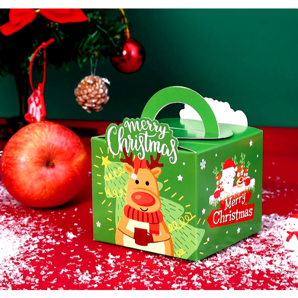 (56PC = 1KG) CHRISTMAS XMAS BOX CAKE BOX CHRISTMAS BOX MERRY CHRISTMAS SOUVENIR BOX GIFT BOX