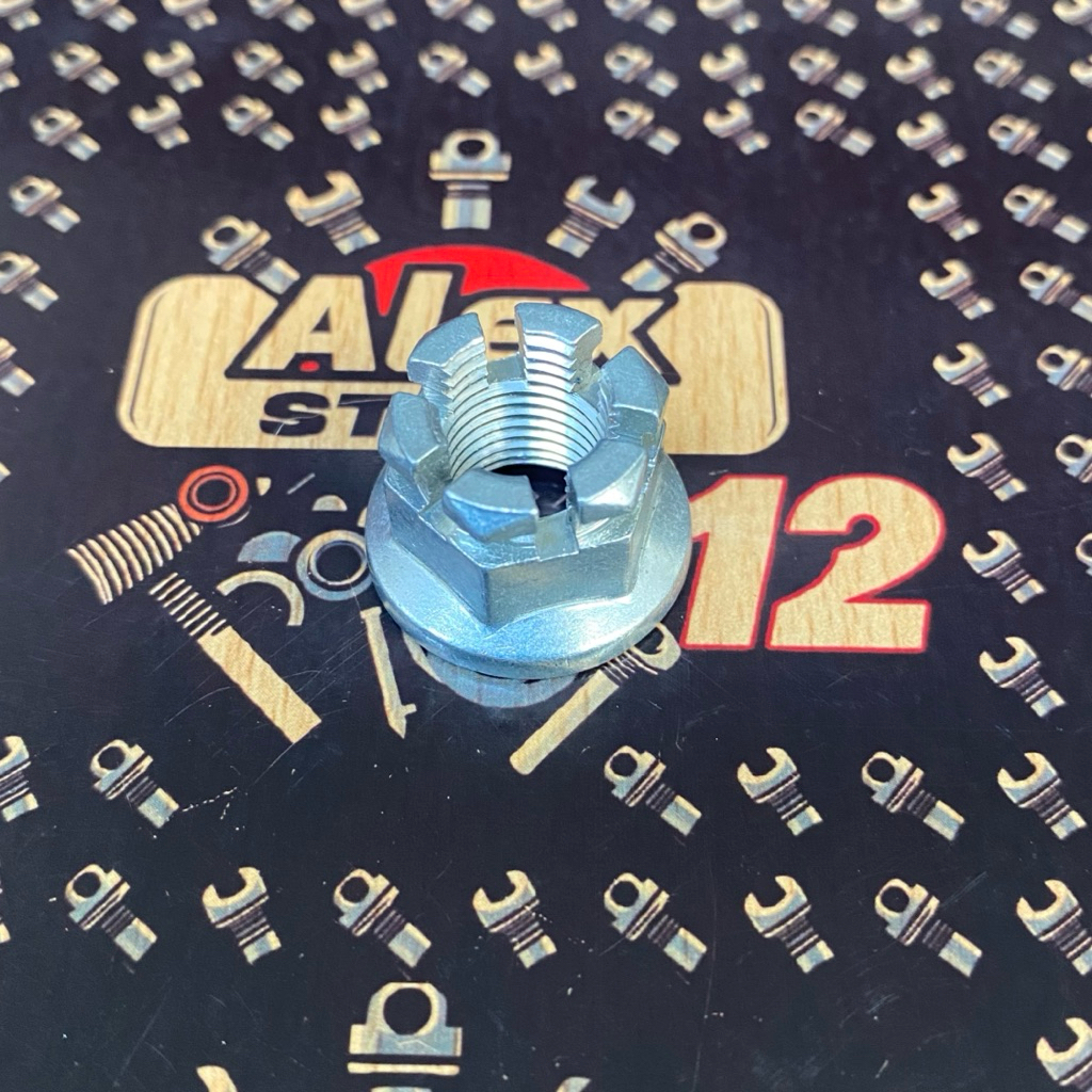 MAHKOTA NUT M 12 KEY 17 THREAD/PITCH 125 STANDARD ORIGINAL