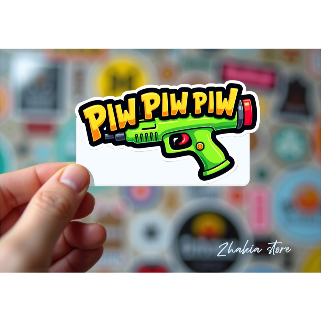 PIW สติ๊กเกอร์ไวนิล PIW PIW สติ๊กเกอร์มอเตอร์ไซค์ WORDS สติ๊กเกอร์หมวกกันน็อค แข่ง แพ็ค แล็ปท็อป ตัด