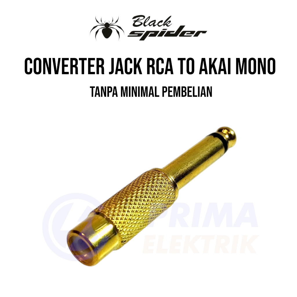 หัวแปลง RCA เป็น 6.5 (Akai) Mono Black Spider - PX004AC