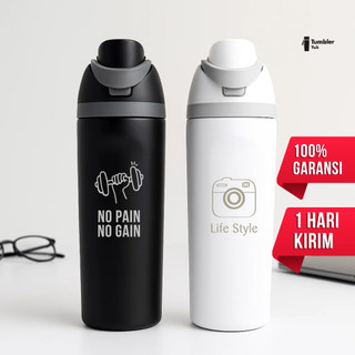 Tumbler Minum Custom Stainless Owala Freesip 800ml Tempat Botol Minum Sport Grafir Laser Logo Nama Hampers