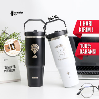 Tumbler Minum Stainless Jumbo Hook 890ml - Custom Grafir Termos Kopi Tahan Panas & Dingin Premium BPA Free Insulated Besar