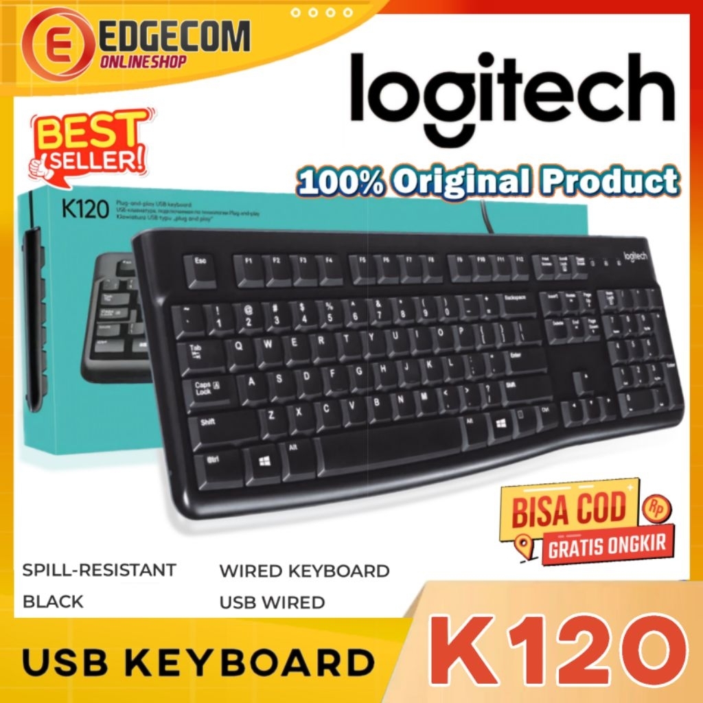 LOGITECH K120 USB Wired Keyboard Original Official รับประกัน Logitech K-120
