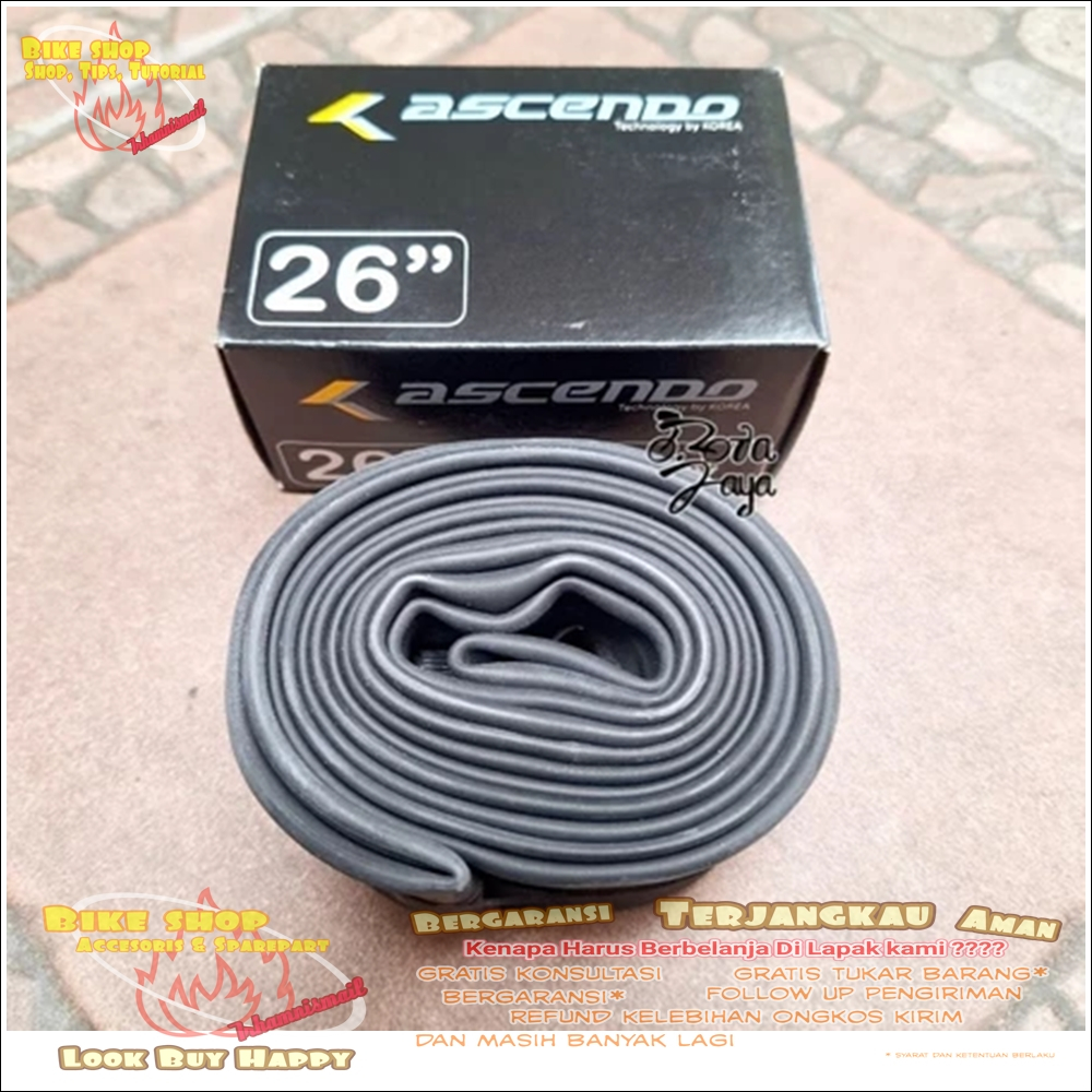 ASCENDO BICYCLE INNER TYRE 26 x 1.75 - 2.125 AV 28mm BICYCLE SPARE PARTS