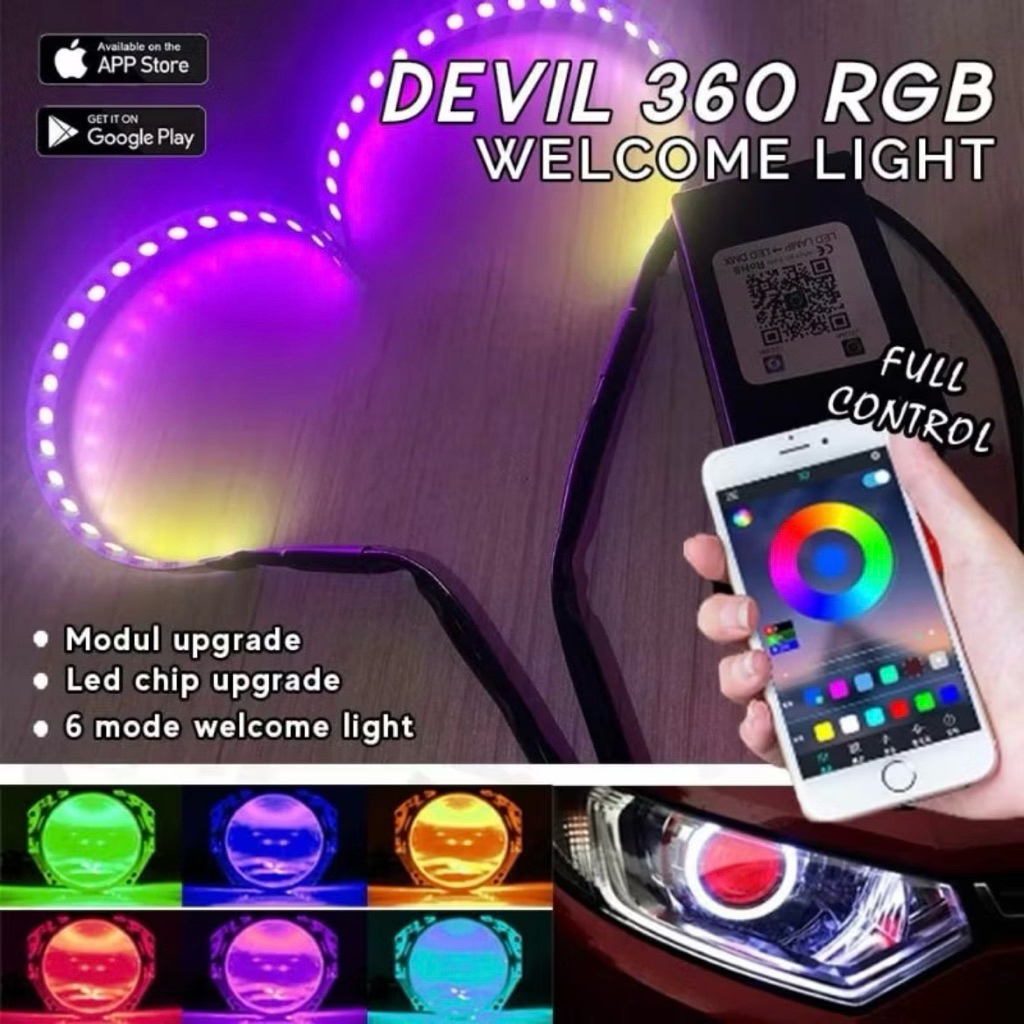 DEMON RGB DEVIL EYES RGB ORIGINAL AES RGB MATRIX WELCOME LIGHT