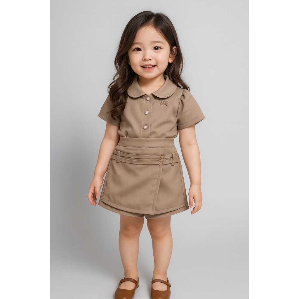 D4 Ellen Oneset กระโปรงกางเกงเด็กผู้หญิง Ellen