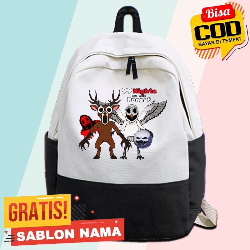 กระเป๋าเป้สะพายหลังเด็ก 99 Night In Forest / 99 Night In Forest School Backpack - พิมพ์ชื่อฟรี
