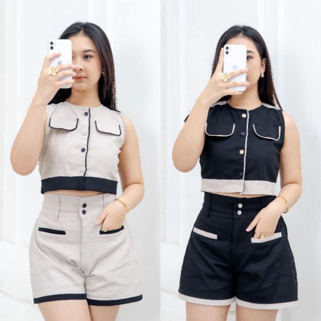 [GURLBUCKET] Edden Vest Top / Top / Top Cotton Twill "เสื้อผ้าผู้หญิง"