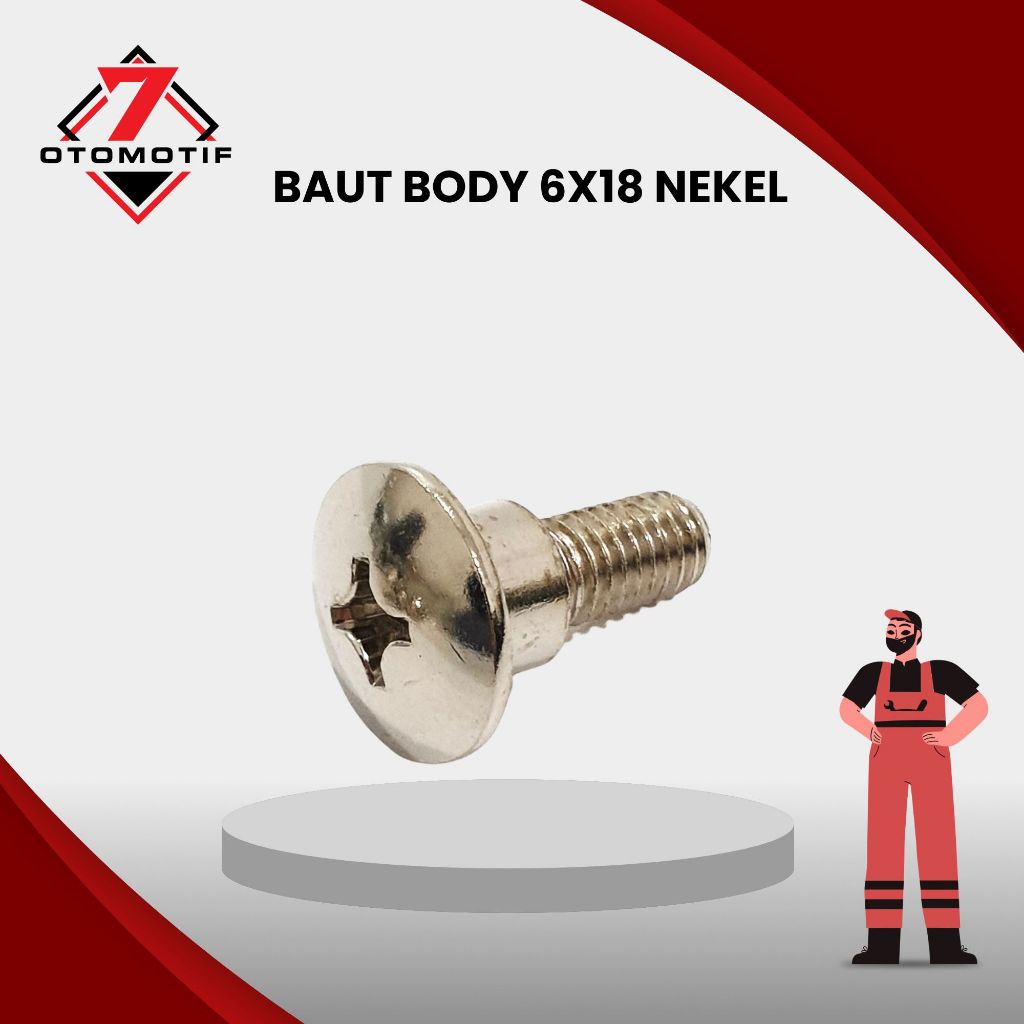 Body Cover Bolt M6x18 Nekel Honda Supra 6x18 M6 6mm