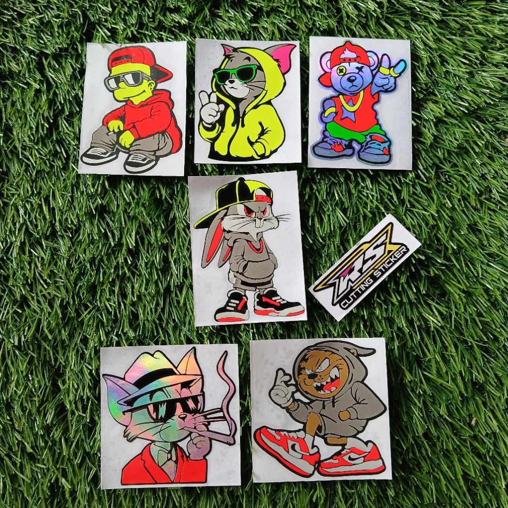 สติ๊กเกอร์ตัดสติ๊กเกอร์กระต่าย สติ๊กเกอร์ tazmania simpson simson