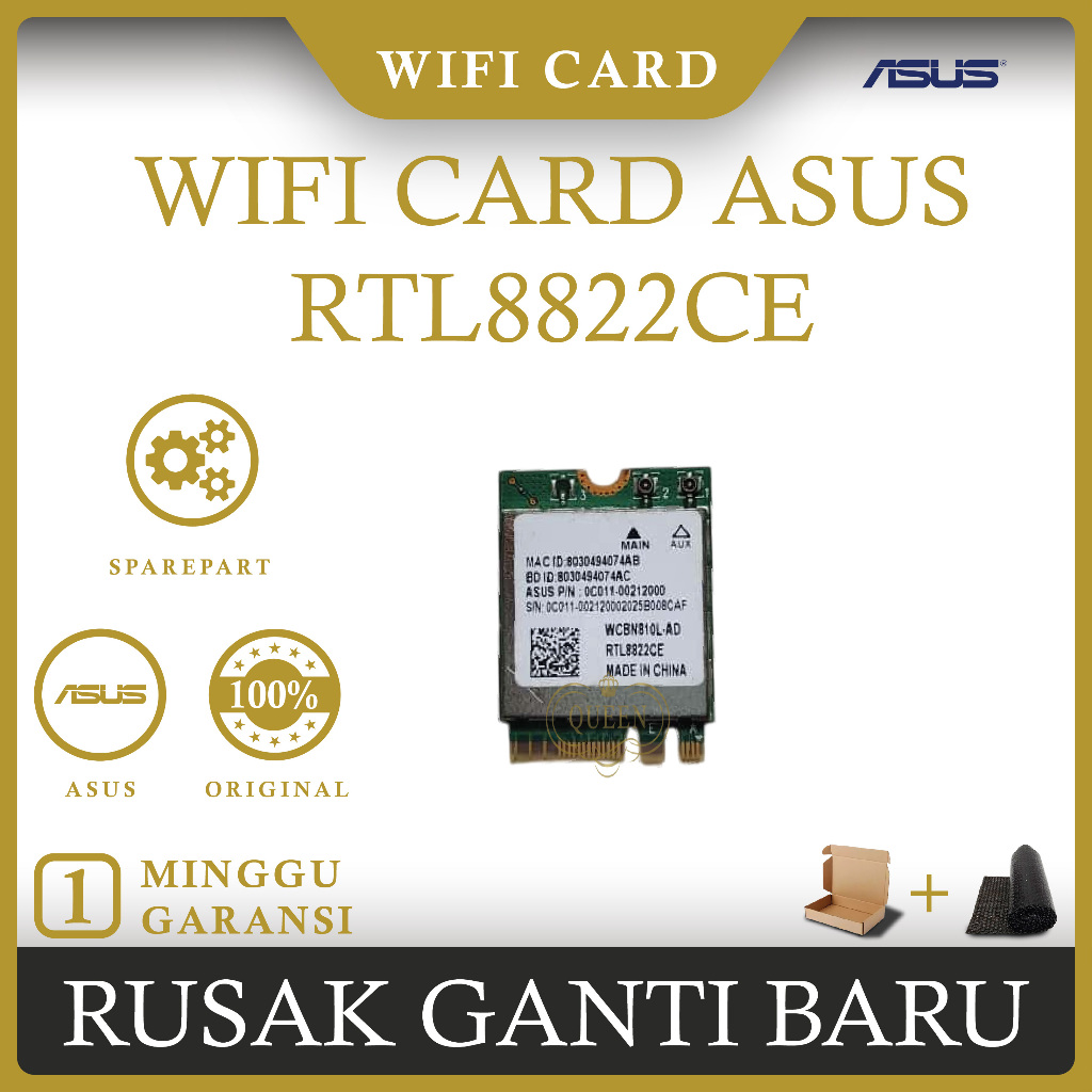 การ์ด Wifi แล็ปท็อป Asus RTL8822CE ดั้งเดิม