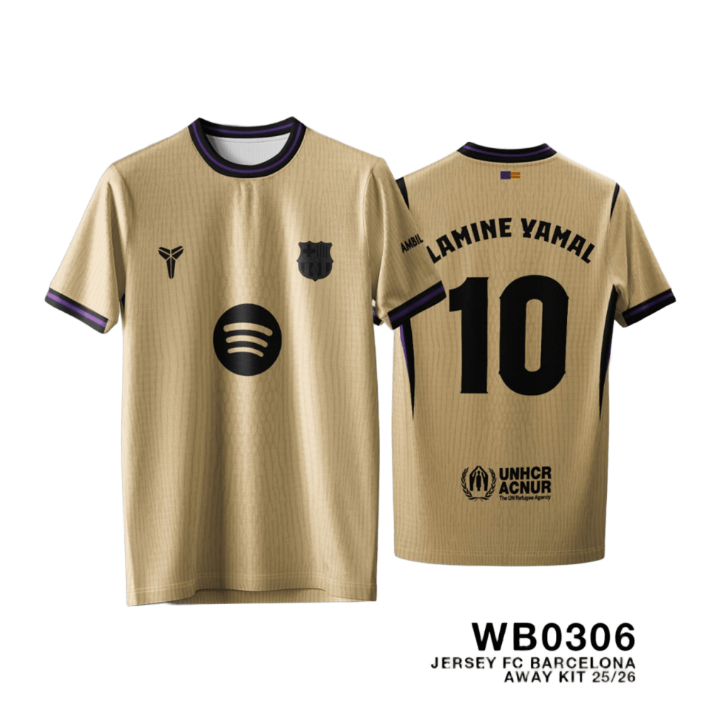 FC Barcelona 2025-2026 เสื้อฟุตบอล Away ใส่สบาย