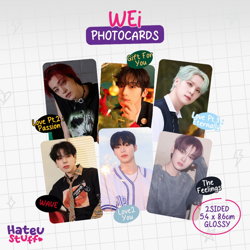 [ออลอินวัน 2/2] WEi Unofficial Photocard The Feelings, Love2You, WAVE, Etternally, Gift For You, Pas