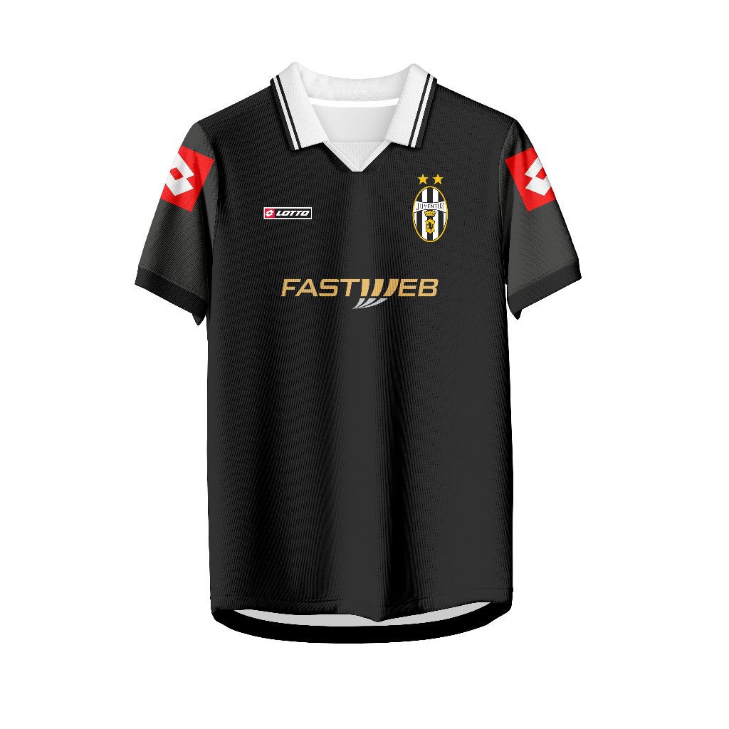 JUVE RETRO JERSEY 2001//VINTAGE JERSEY// FANTASY JERSEY/ FULLPRINT ฟรี NICKNAME// JUVENTUS FOOTBALL 