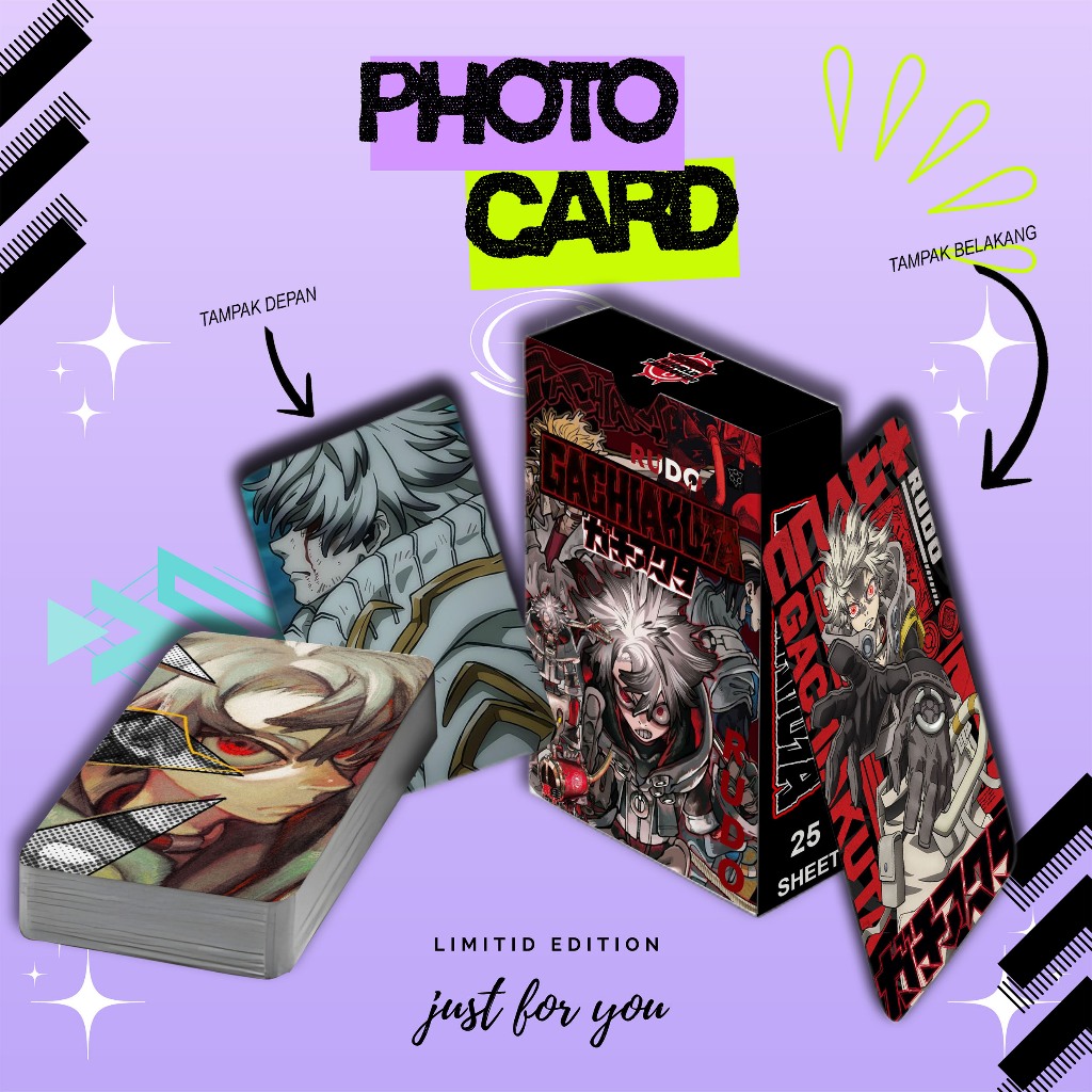 Photo Card SET Rudo Surebrec Anime Gachiakuta PREMIUM ล่าสุด 25 แผ่น