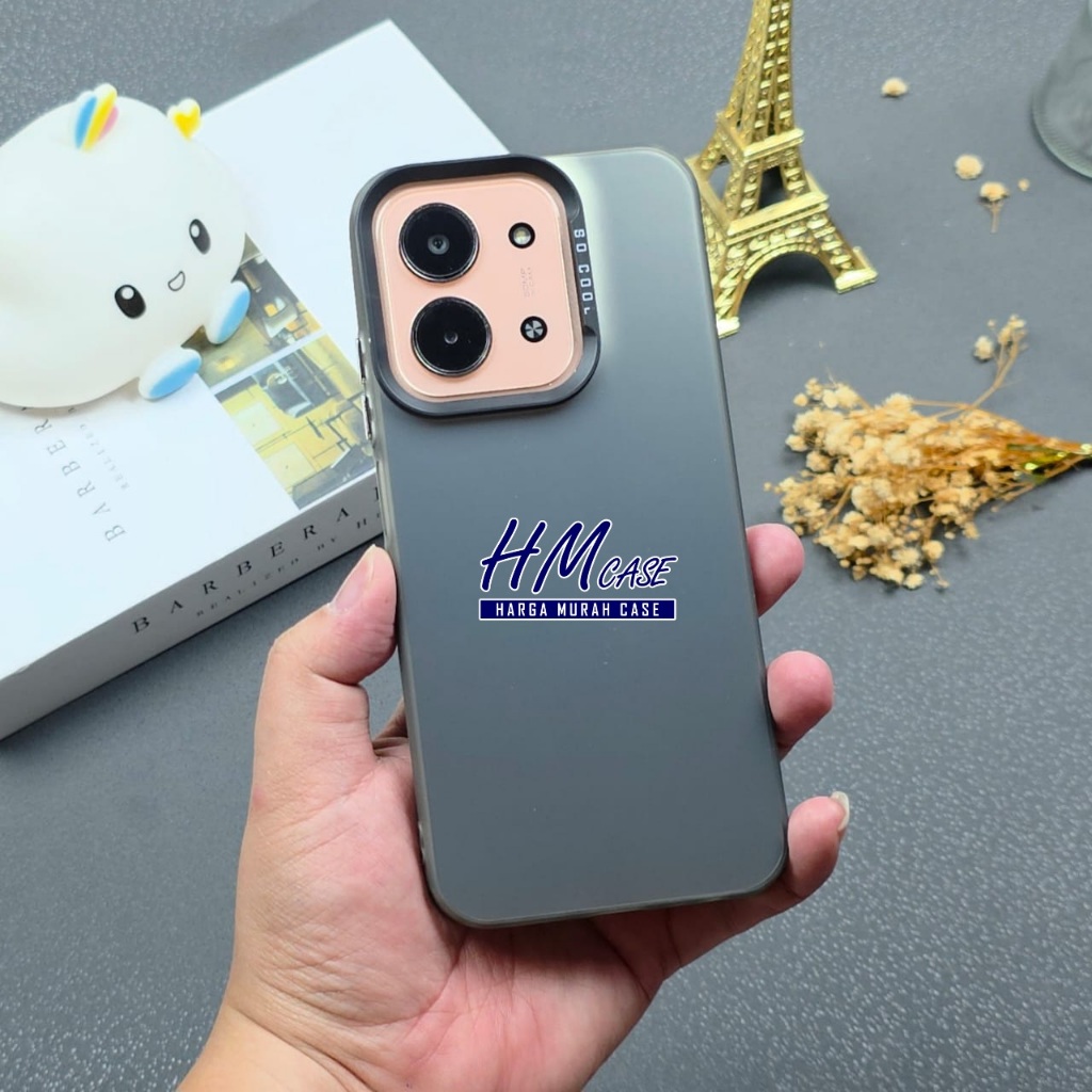 Poco C85 Poco C71 Case IMD Hybrid Plate Hologram Case Black Poco C85 Poco C71