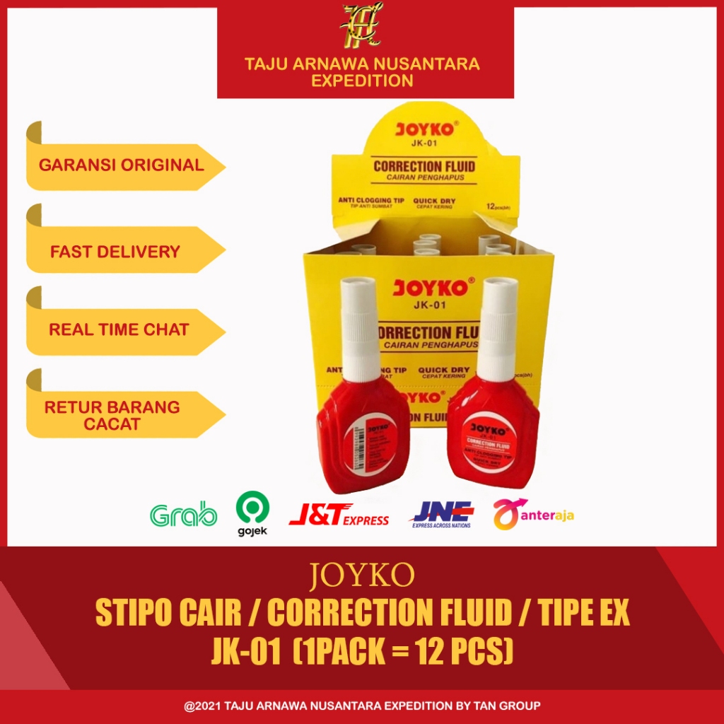 (1 แพ็ค) Liquid Stipo / Liquid Ex Type / Correction Fluid JOYKO JK-01