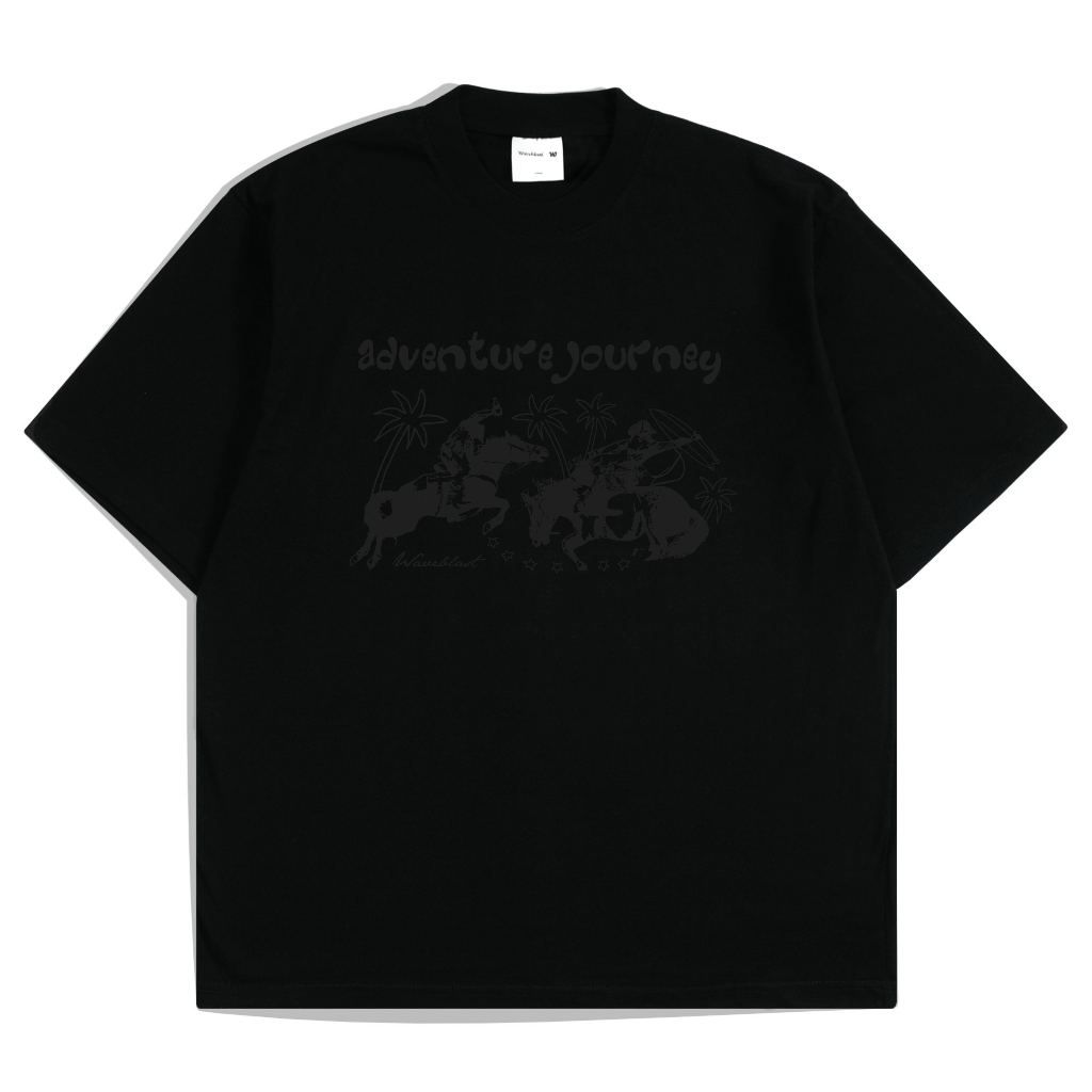 เสื้อยืด Waveblast Oversize - Journey Black