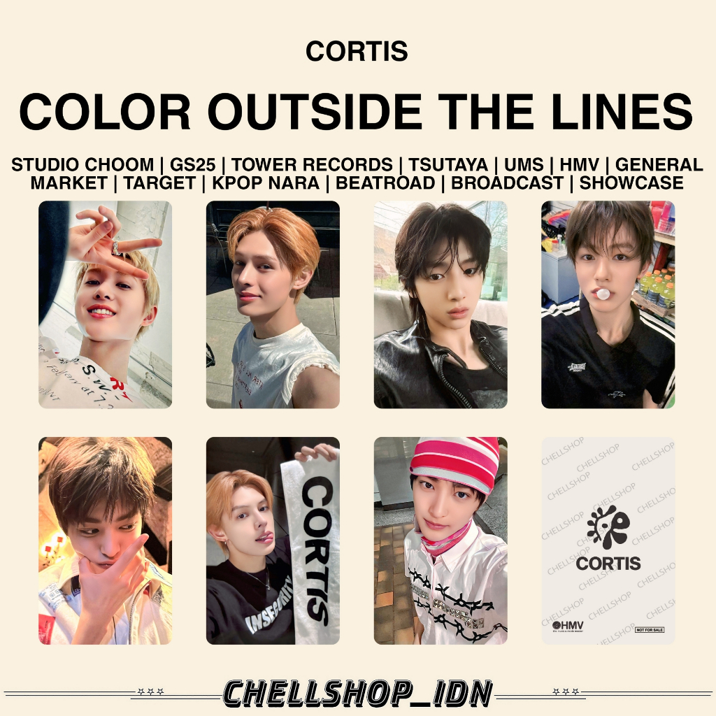 CORTIS COLOR OUTSIDE THE LINES POB PHOTOCARD